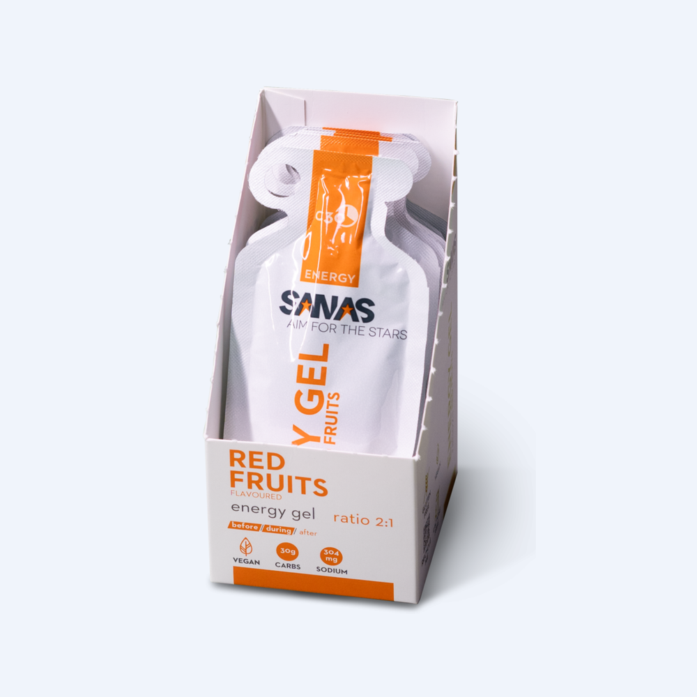 Sanas Energiegel Rood Fruit (6 x 735g) - Sanas - Rood fruit
