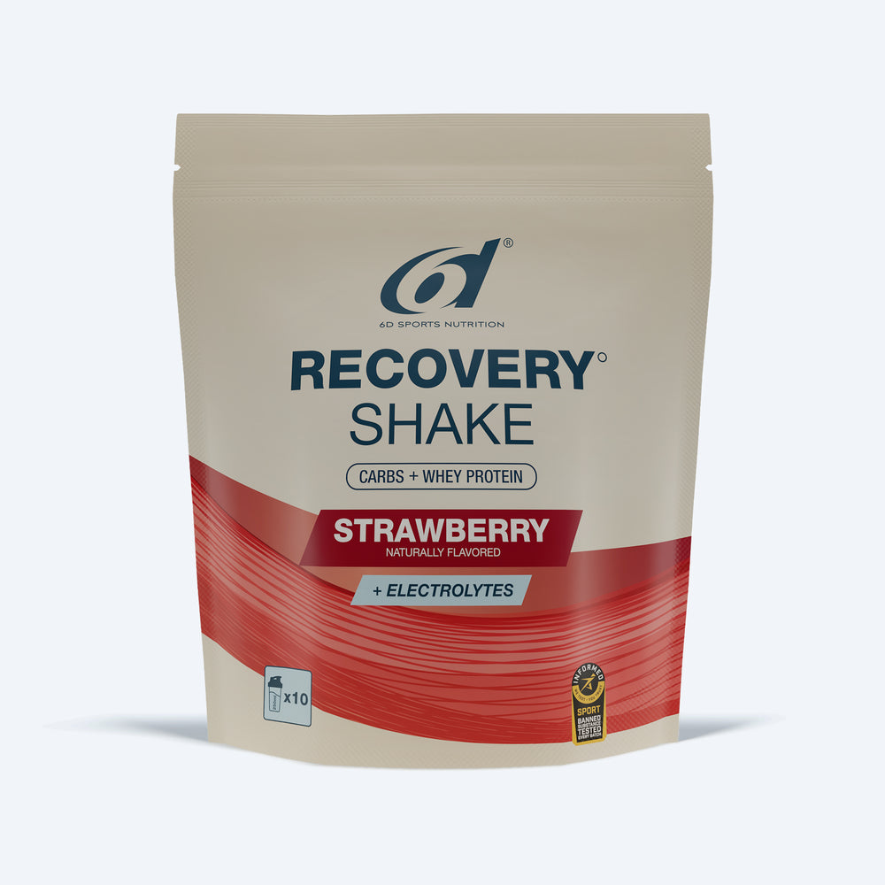 6d Recovery Shake Aardbei (850g) - 6D - Aardbei