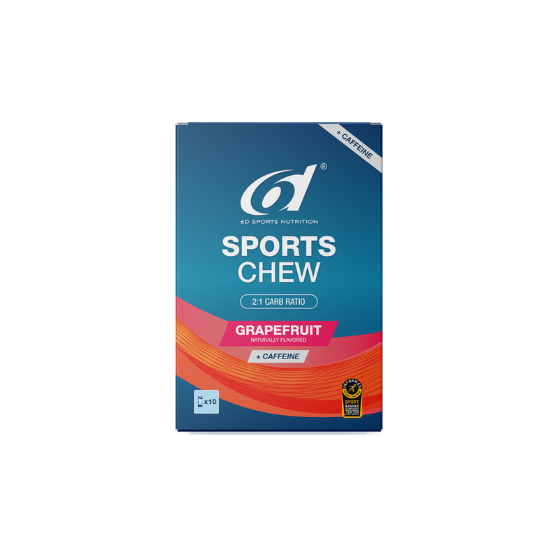 6d Sports Chew Pompelmoes (10 x 38g) - Met Cafeïne - 6D - Pompelmoes