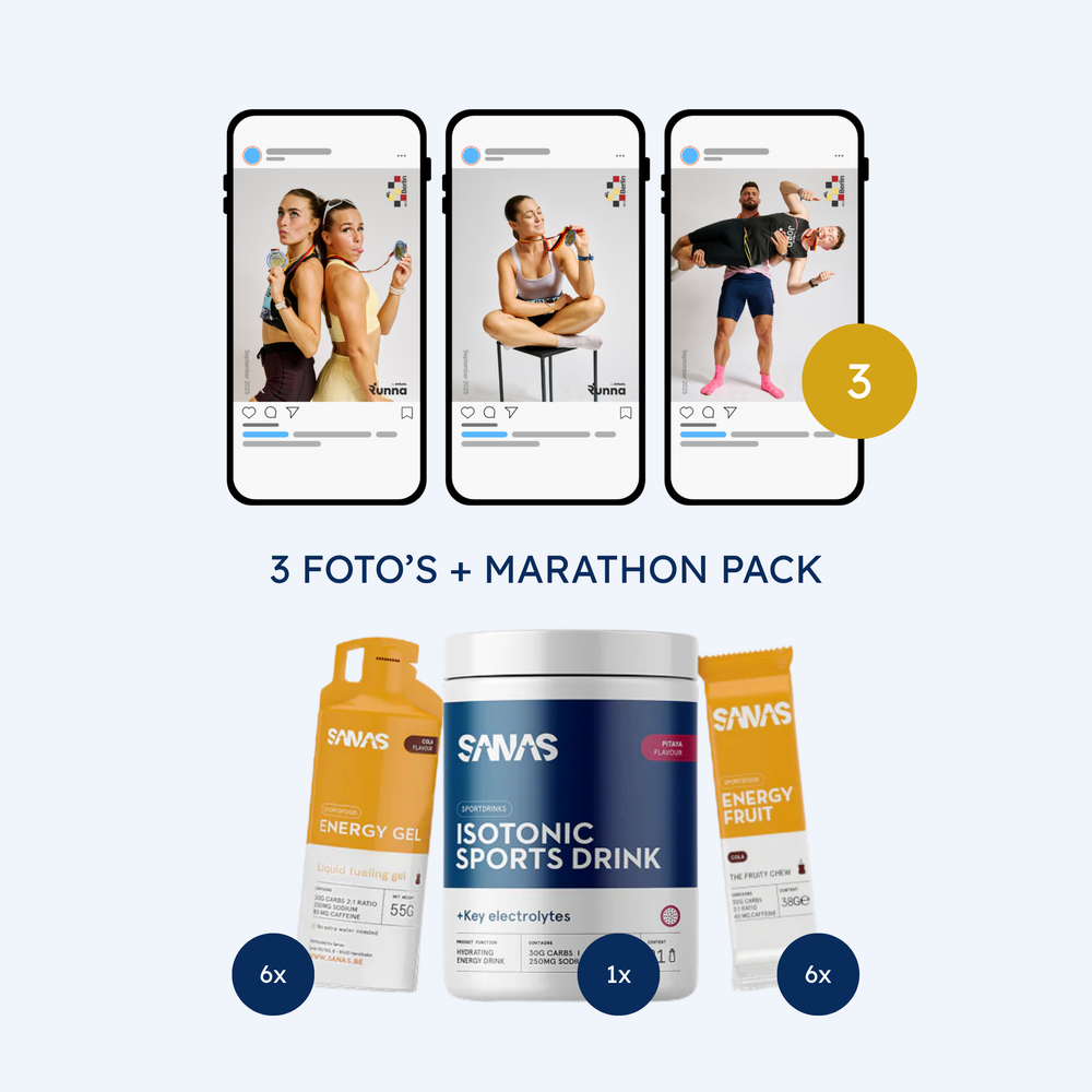 Finish Portretten - 3 foto's + SANAS marathon pack - Duursportvoeding