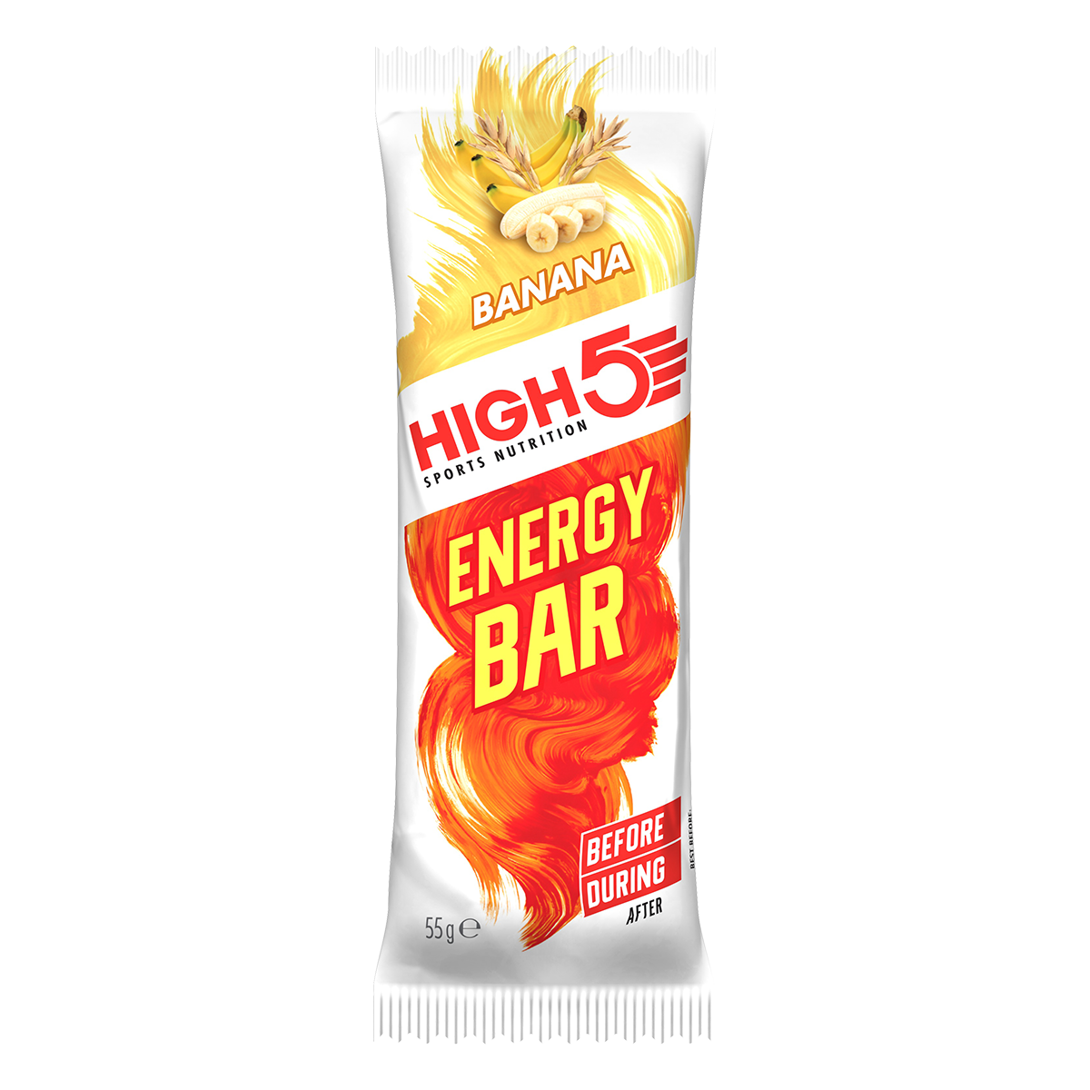 High5 Energy Bar Banaan (6 x 55g) - Met Cafeïne - High5 - Banaan