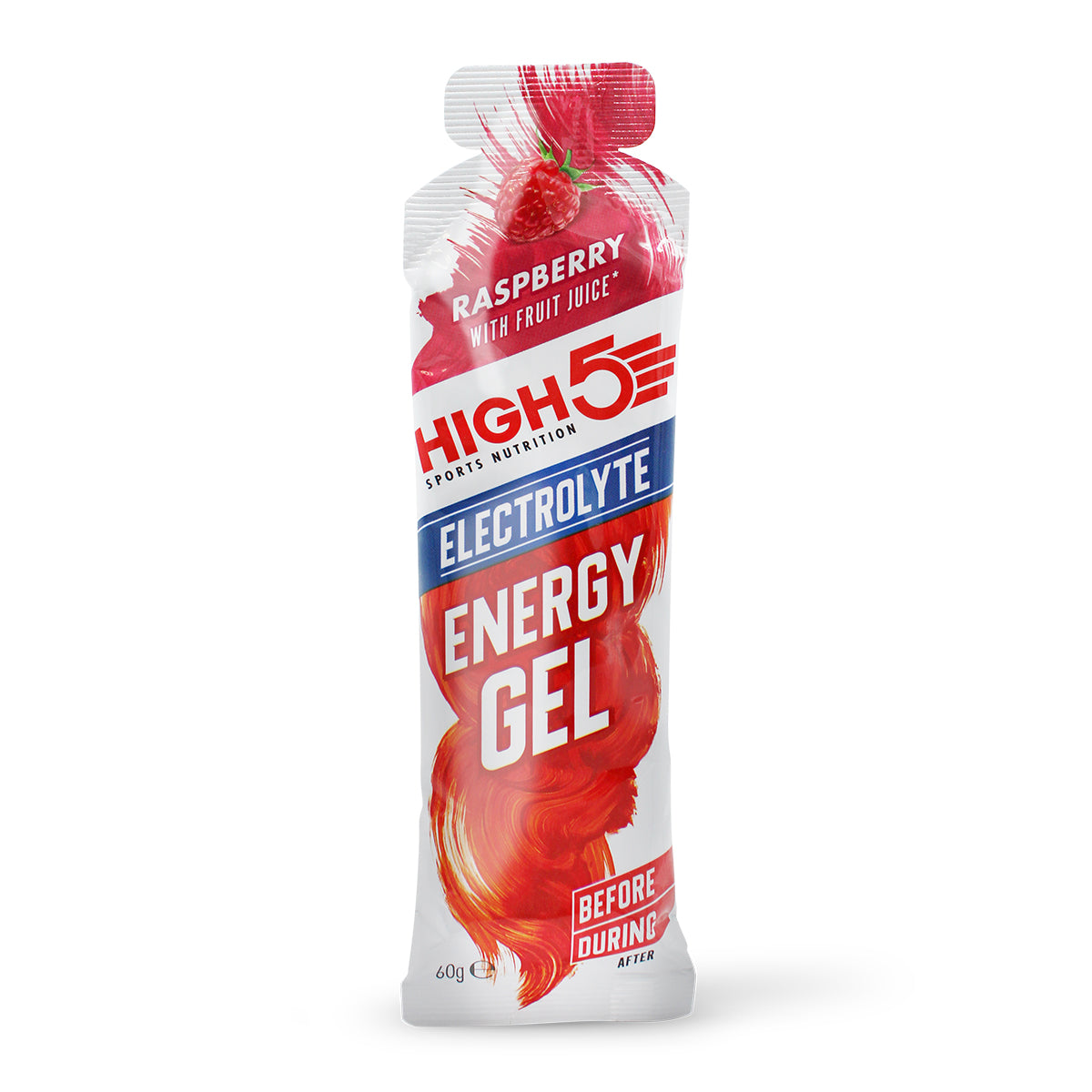 High5 Energy Gel Electrolyte Energygel Electrolyte Framboos (20 x 60g) - Met Cafeïne - High5 - Framboos