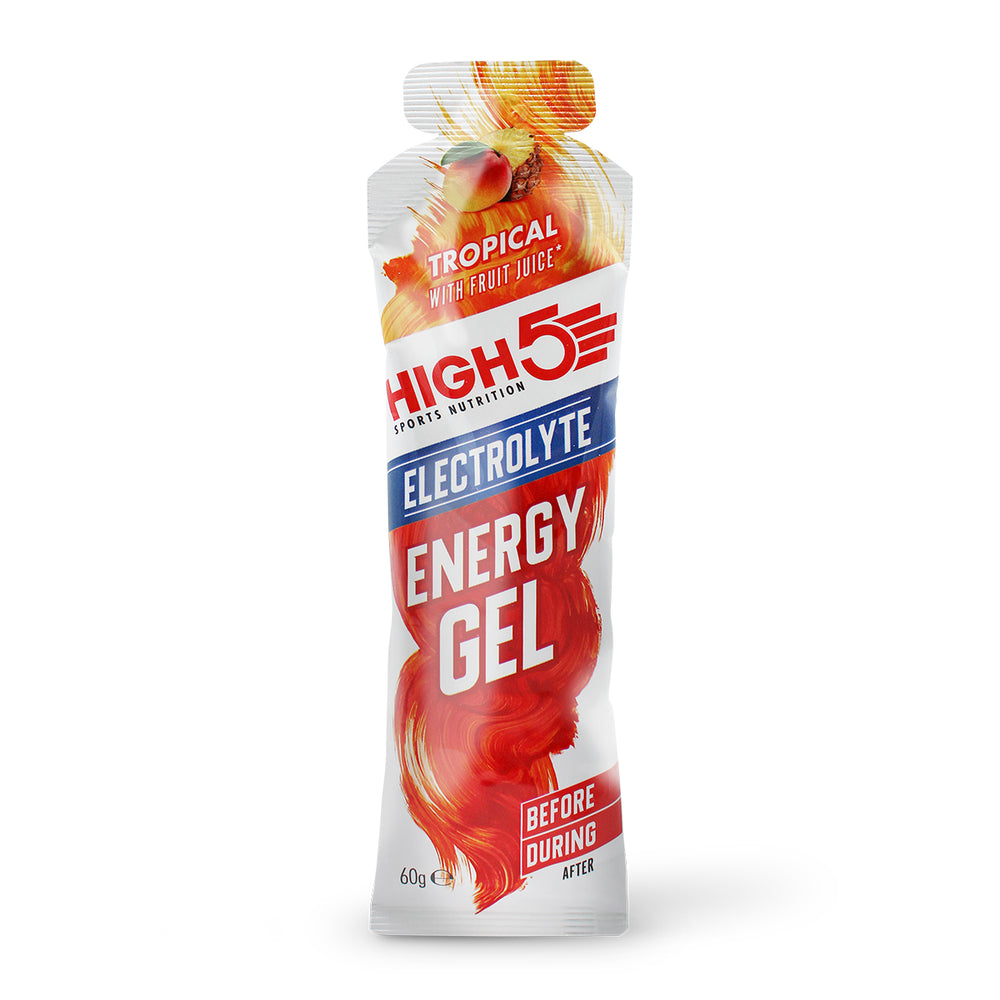 High5 Energy Gel Electrolyte Energygel Electrolyte Tropical (20 x 60g) - Met Cafeïne - High5 - Tropical
