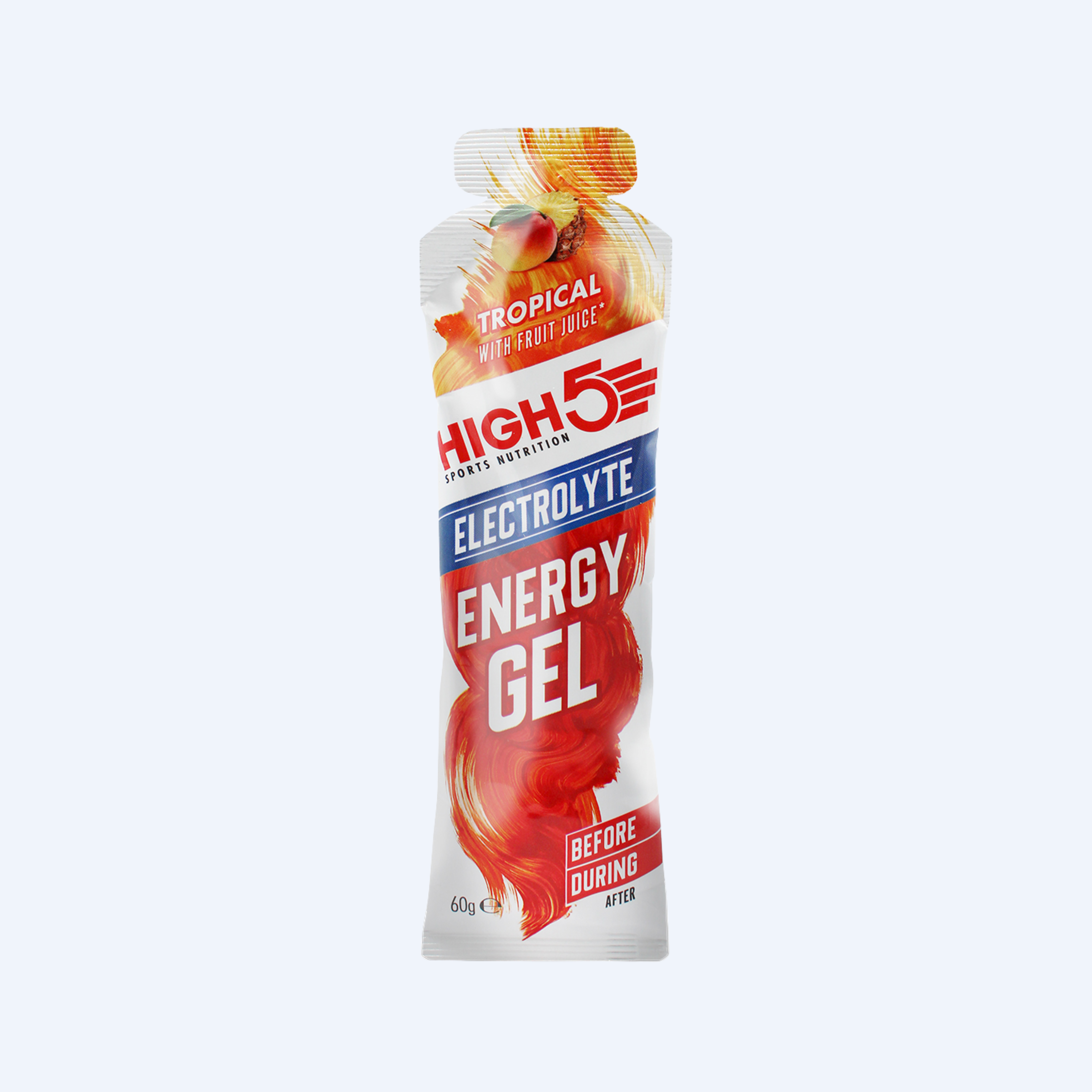 High5 Energy Gel Electrolyte Energygel Electrolyte Tropical (20 x 60g) - Met Cafeïne - High5 - Tropical