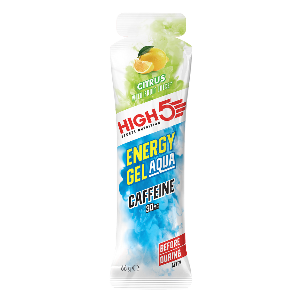 High5 Energy Gel Energydrink With Caffeine Citroen (20 x 66g) - Met Cafeïne - High5 - Citroen