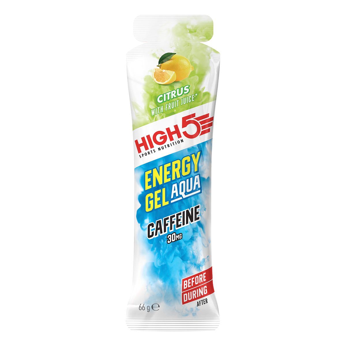 High5 Energy Gel Energydrink With Caffeine Citroen (20 x 66g) - Met Cafeïne - High5 - Citroen