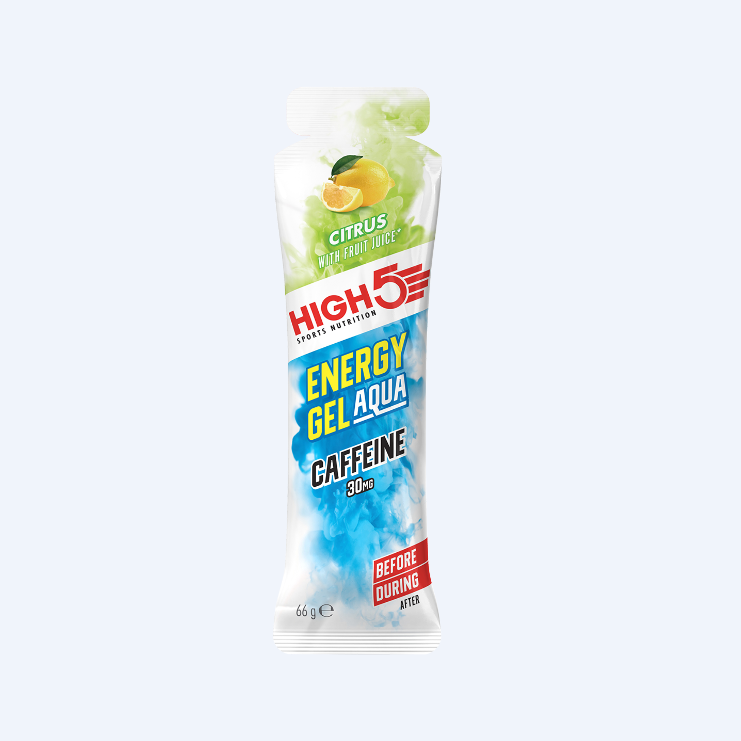 High5 Energy Gel Energydrink With Caffeine Citroen (20 x 66g) - Met Cafeïne - High5 - Citroen