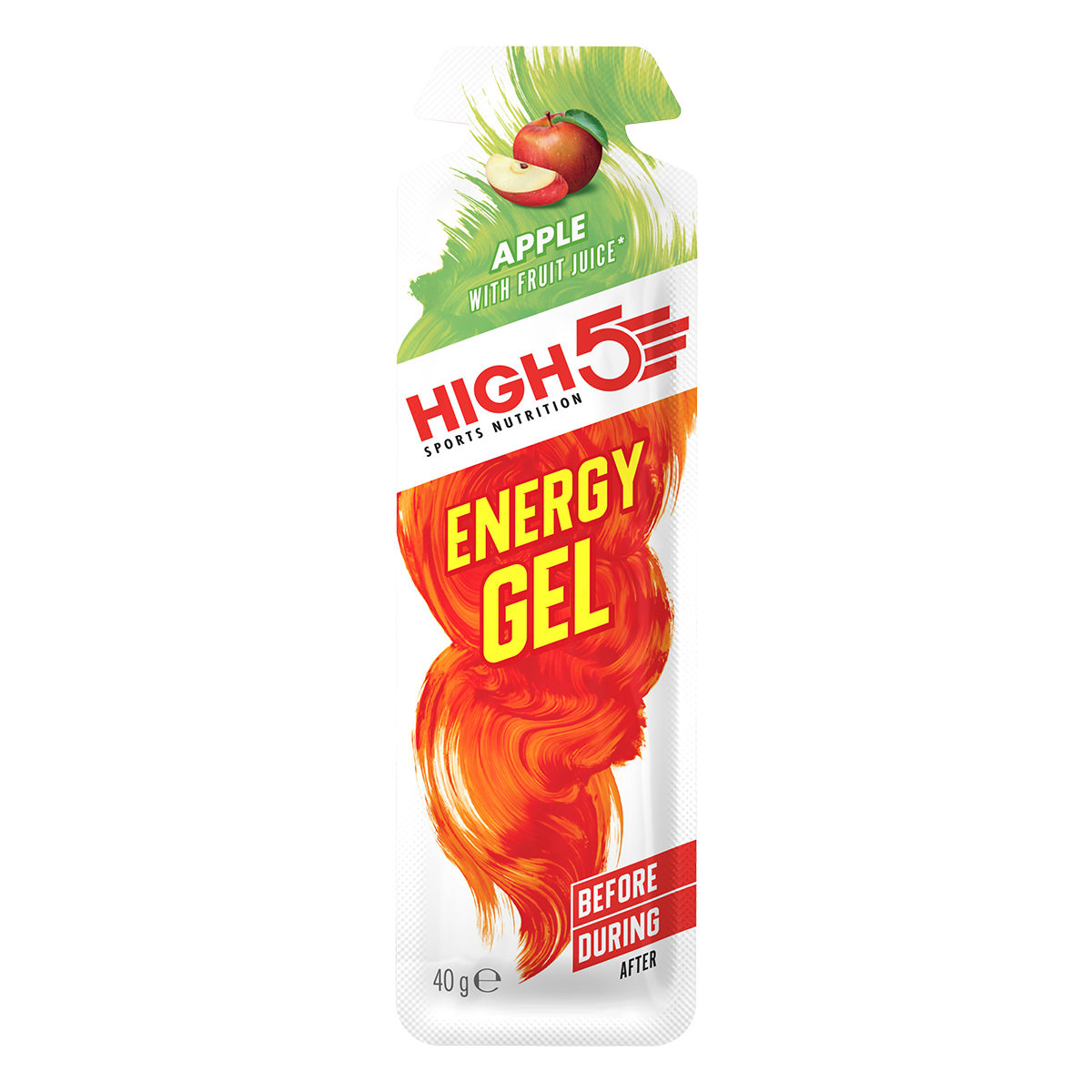 High5 Energy Gel Energygel Appel (20 x 40g) - Met Cafeïne - High5 - Appel