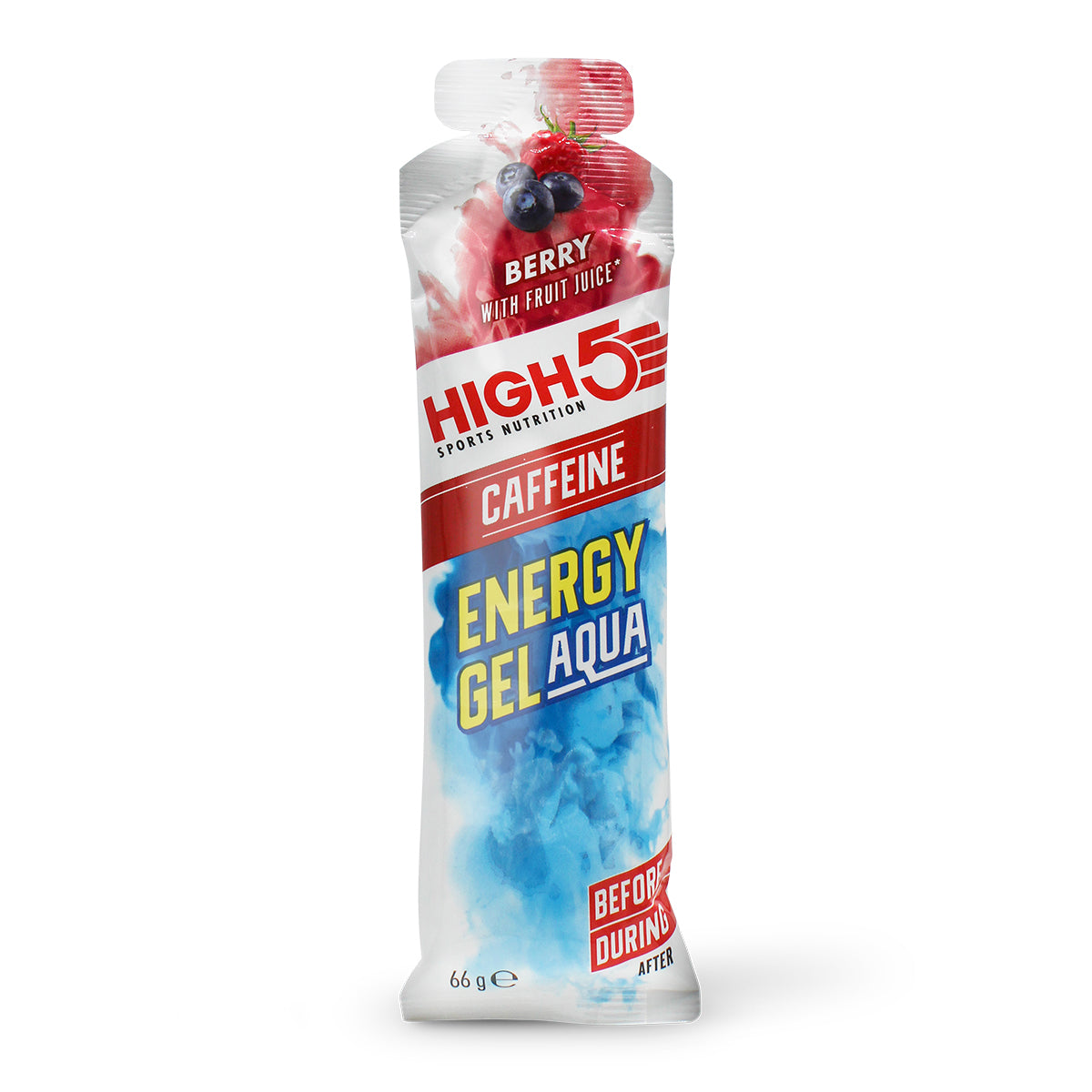 High5 Energy Gel Energygel Aqua Caffeine Bessen (20 x 66g) - High5 - Bessen