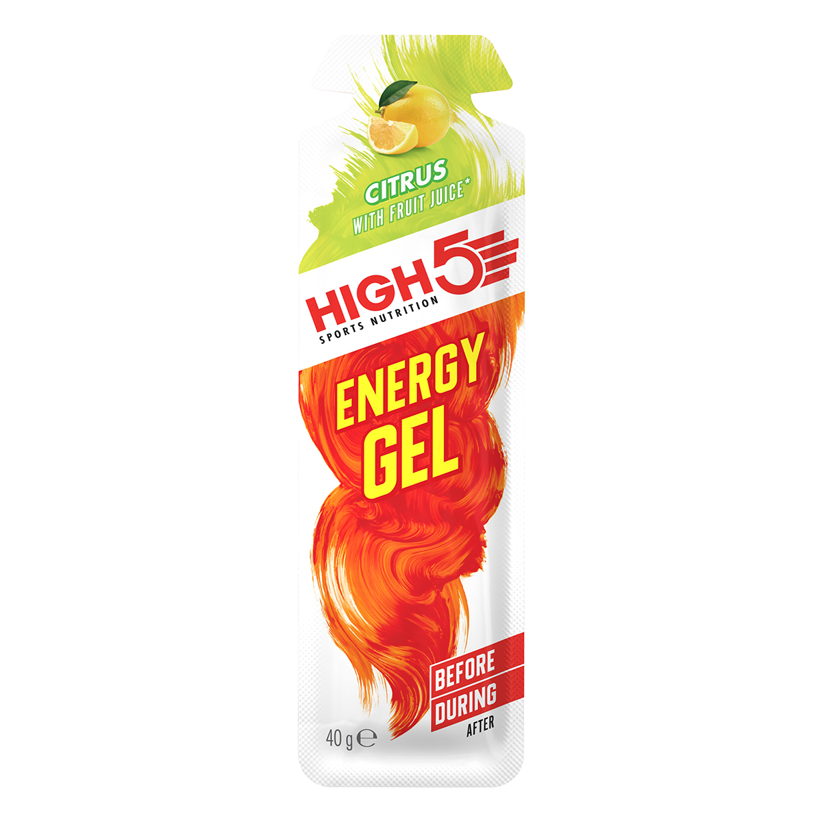 High5 Energy Gel Energygel Citroen (20 x 40g) - Met Cafeïne - High5 - Citroen