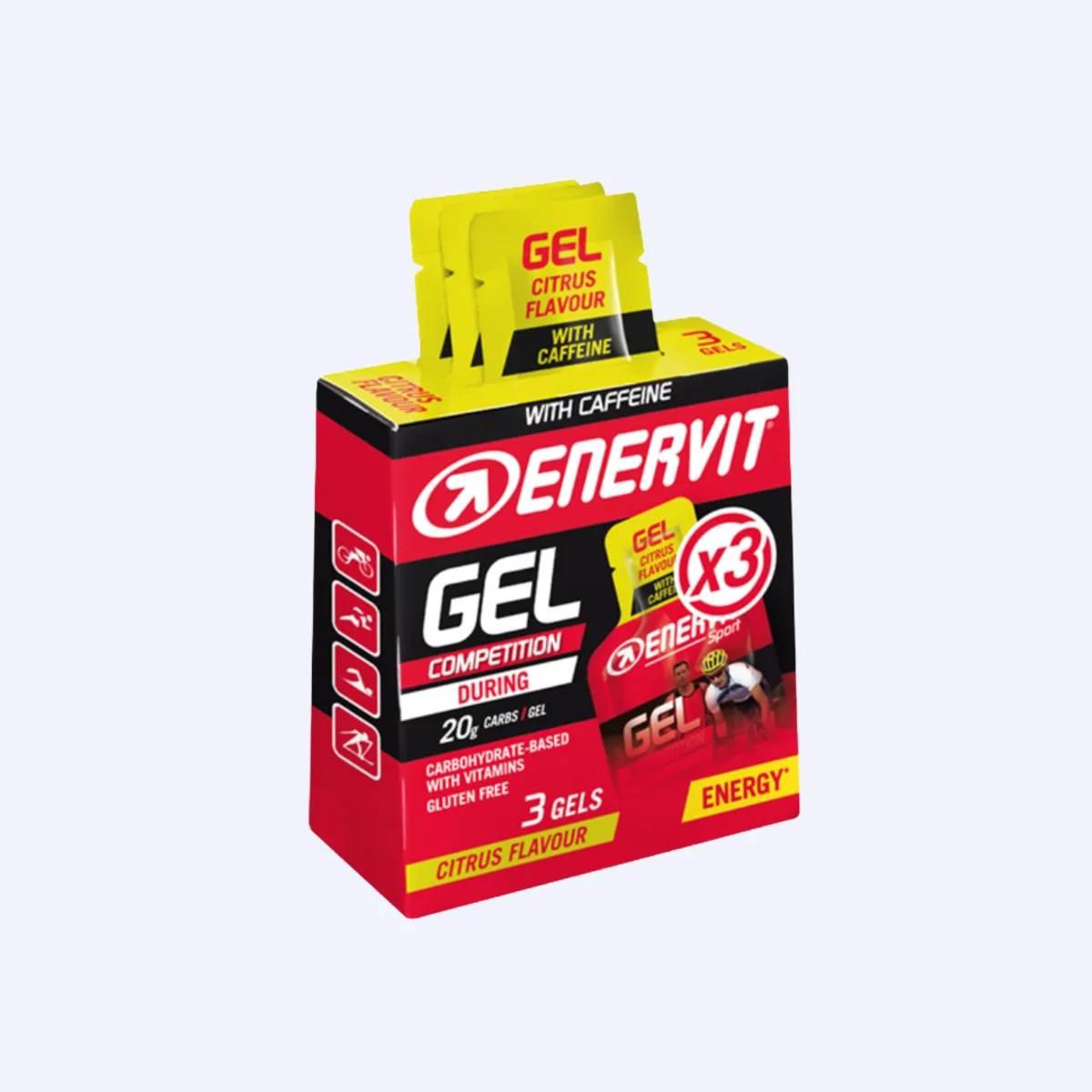 Enervit Gel Sport Citrus/koffie (3 x 25ml)