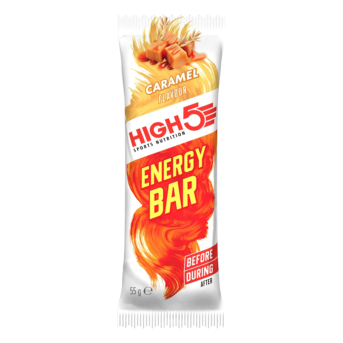 High5 Energy Bar Energybar Karamel (4 x 55g) - Met Cafeïne