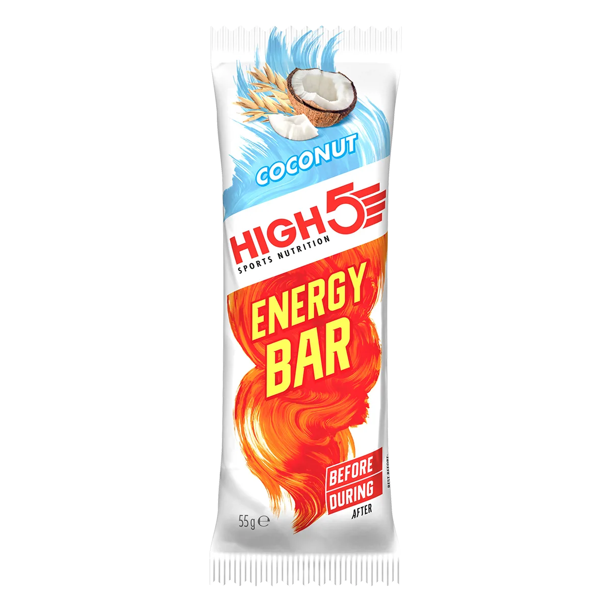 High5 Energy Bar Energybar Kokos (12 x 55g) - Met Cafeïne