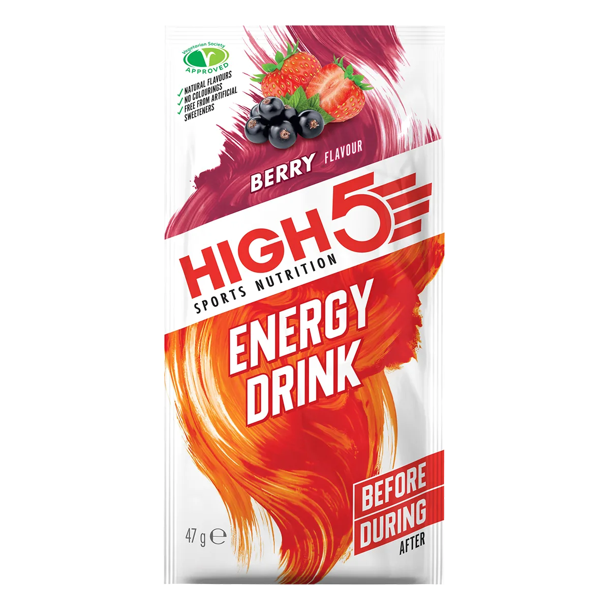 High5 Sportdrank Energydrink Bessen (12 x 47g) - Met Cafeïne