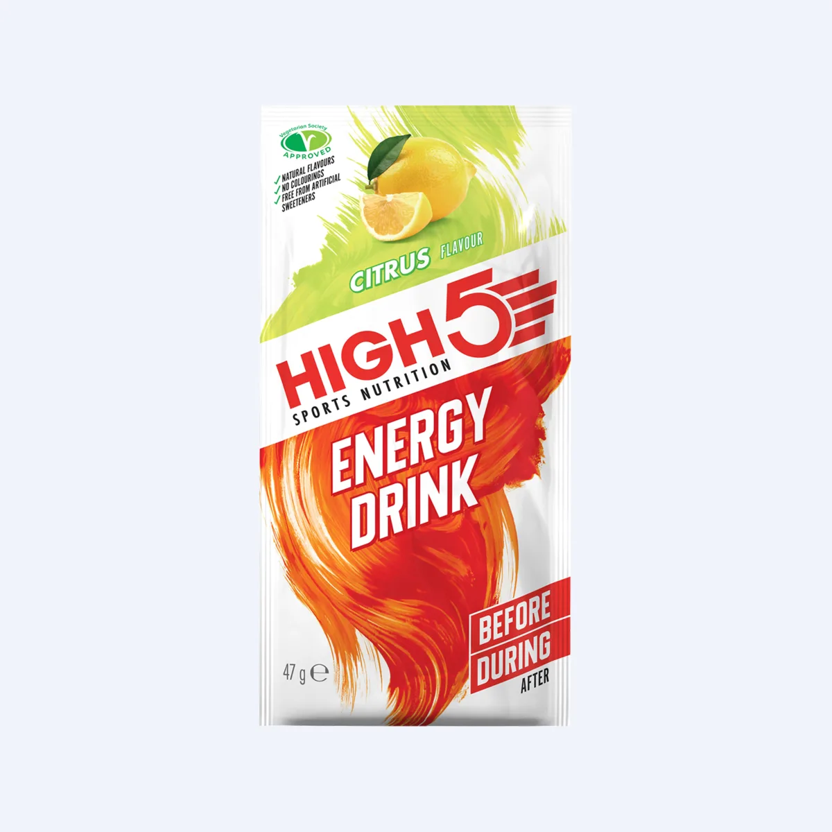 High5 Sportdrank Zakjes Energydrink Citroen (12 x 47g) - Met Cafeïne