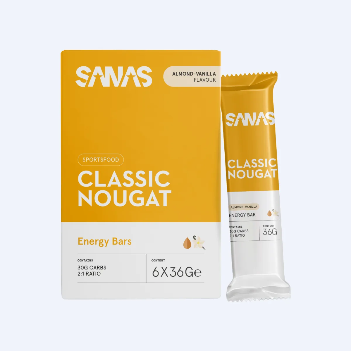 Sanas (sports) Nougat Bar Appel/vanille (36g)