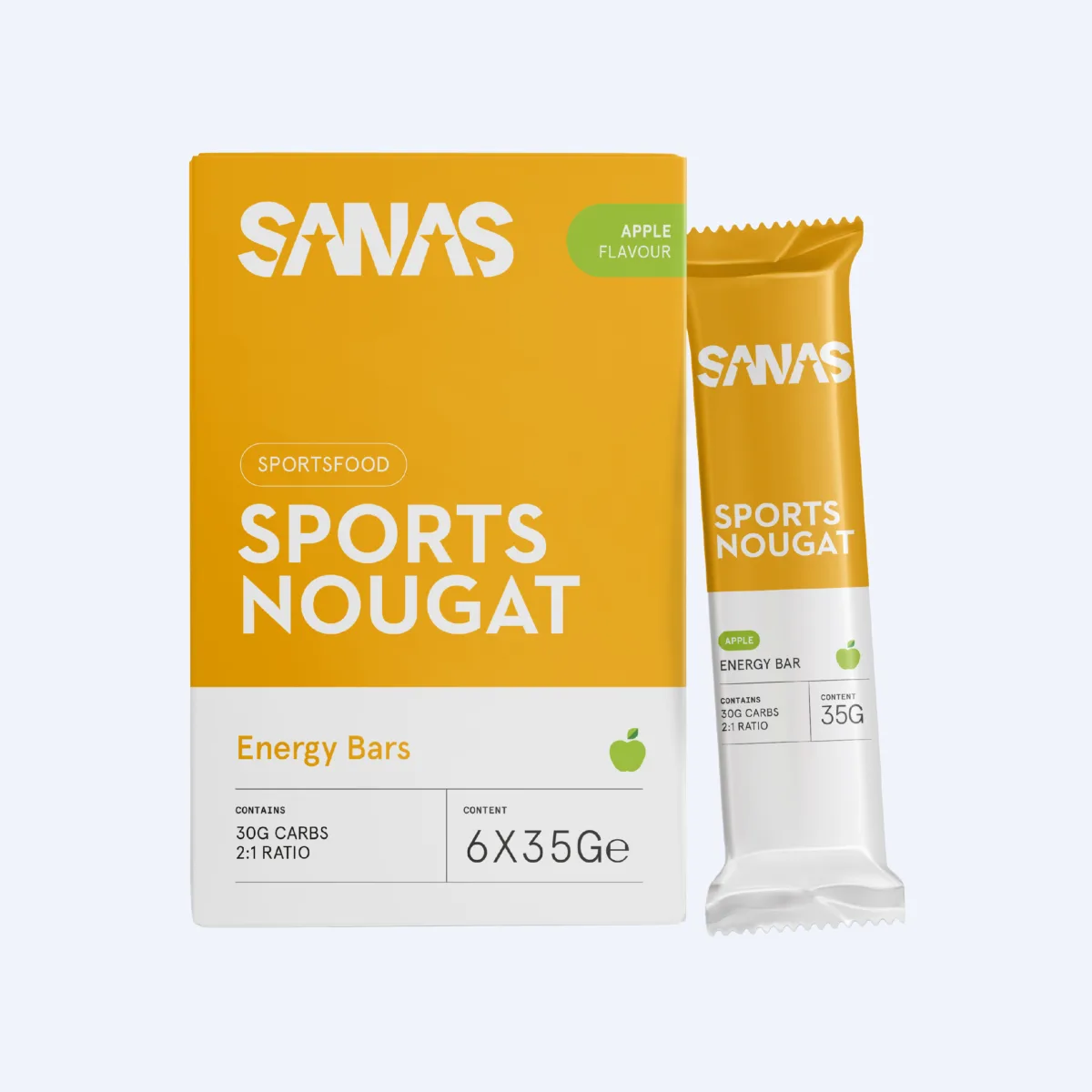 Sanas (sports) Nougat Bar Appel/vanille (36g)