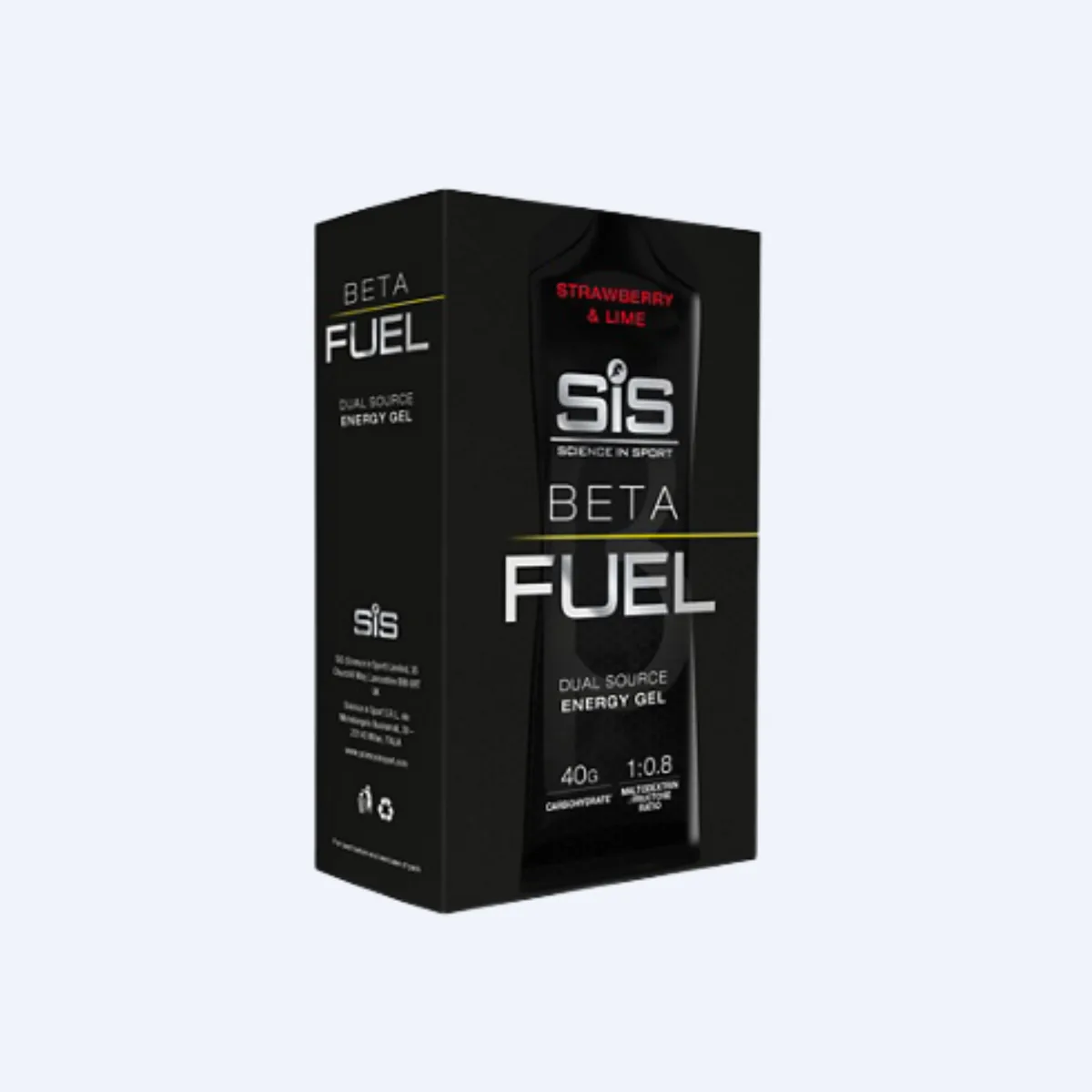 Sis Energy Gel Beta Fuel Aardbei/limoen (6 x 60ml)
