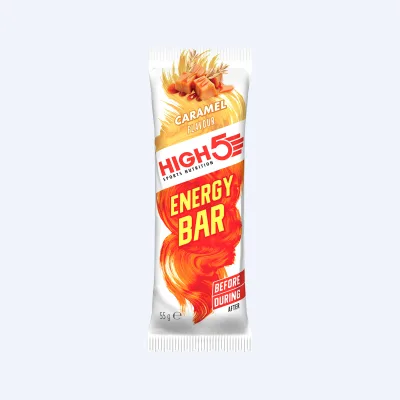 High5 Energy Bar Energybar Karamel (4 x 55g) - Met Cafeïne