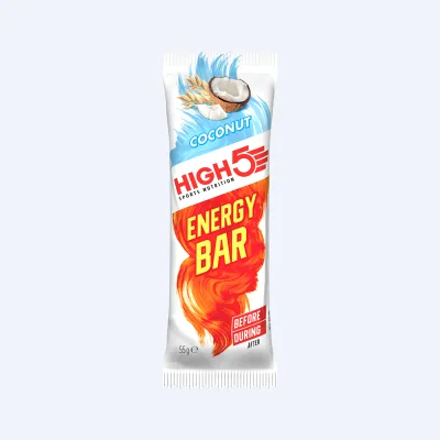 High5 Energy Bar Energybar Kokos (12 x 55g) - Met Cafeïne