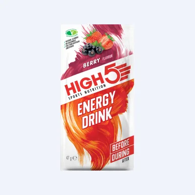 High5 Sportdrank Energydrink Bessen (12 x 47g) - Met Cafeïne
