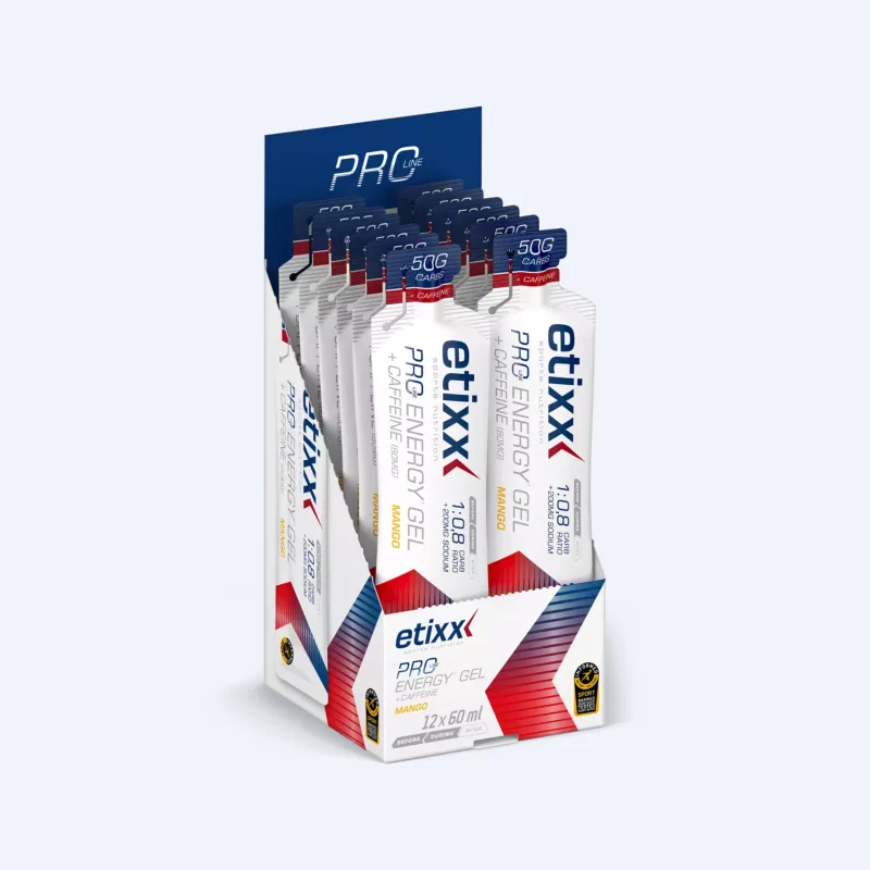Etixx Energy Gel Pro-line Mango (12 x 60ml) - Met Cafeïne