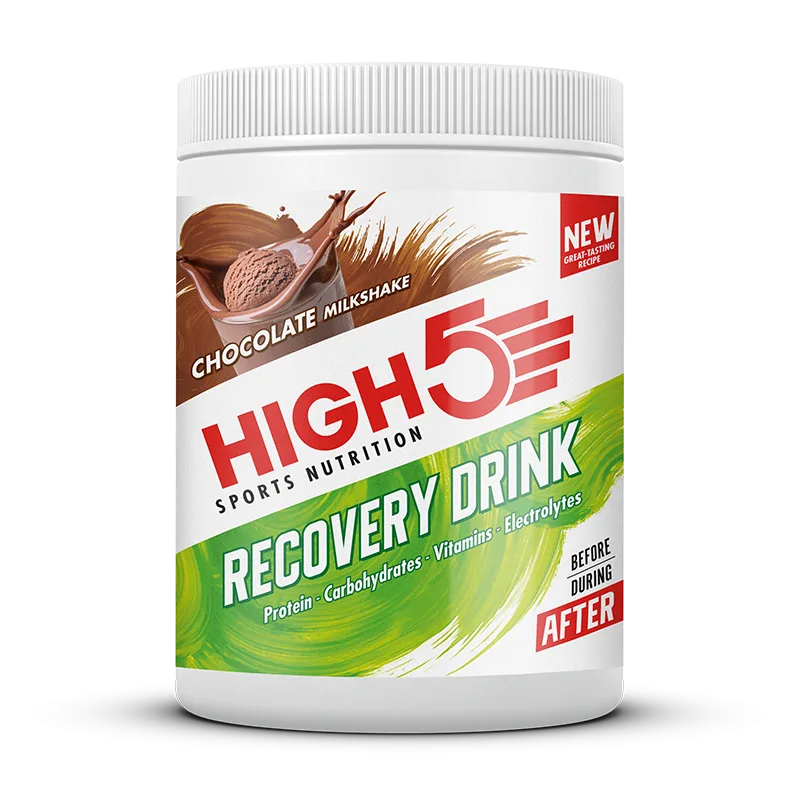 High5 Milkshake Recovery Chocolade (450g) - Met Cafeïne