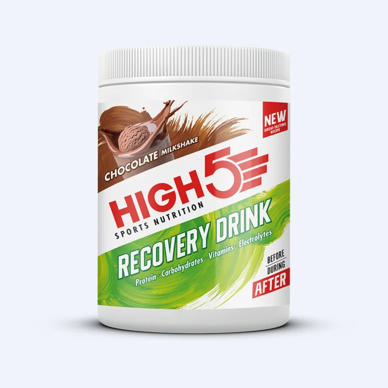 High5 Milkshake Recovery Chocolade (450g) - Met Cafeïne